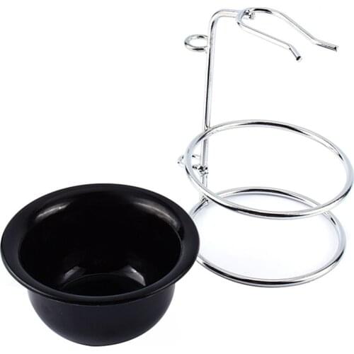 Durable Men Shaving Bowl Mug Brush Soap Dish Stand Holder Portable Stainless Steel Shaving Razor Beard Cleaning Tool Kits Set