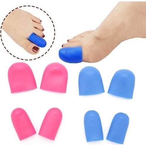 2PCS Finger Toe Protector Silicone Gel Cover Cap Pain Relief Preventing Blisters Corns Nail Tools Foot Care Toe Separators