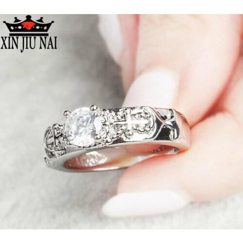 2020 new original design ins simple fashion high quality exquisite one carat female diamond ring party women jewelry gift