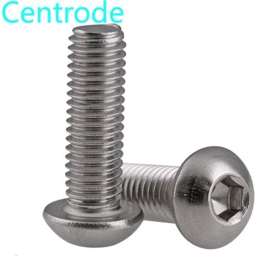 304 stainless steel round head/inner hexagonal screw/semi-round cup screw mushroom head bolt M2 M2.5 M2 M4 10PCS
