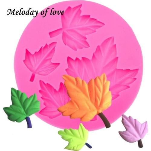 3D Maple leaf shape silicone mold Sugarcraft Bakeware dessert cake decorating tools T0059