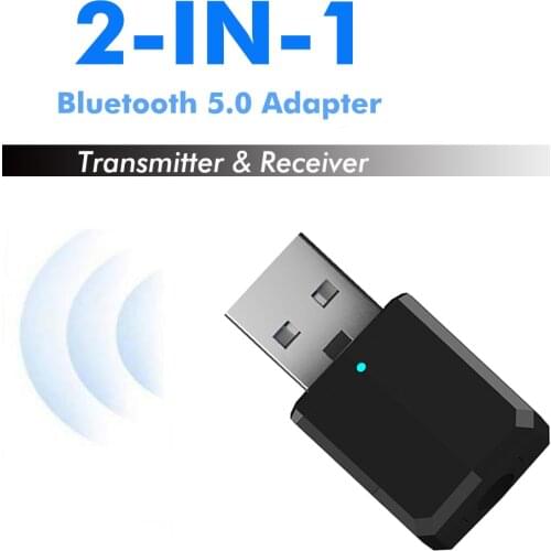 Bluetooth 5.0 Audio Transmitter Receiver Mini USB 3.5mm AUX Jack Stereo Music Wireless Bluetooth Adapter For TV PC Car Speaker