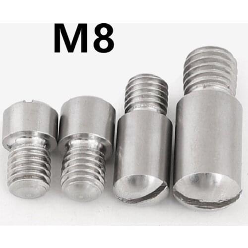 5PCS M8x6/10/16mm 304 stainless steel GB831 slotted headless axle screw step screws hand bolt handle bolts