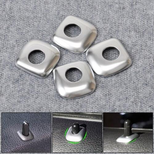 Car Chrome Door Lock Knob Grommet Ferrule Covers Trim Fit For BMW 5 Series F10 F11 520 528 535 550d