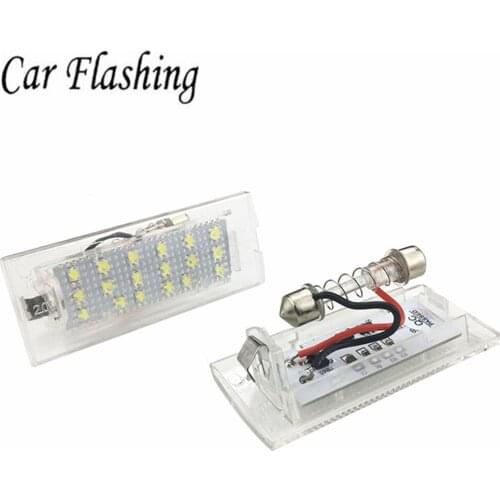 2pcs/set 18 LED Error Free License Number Plate Light For BMW X5 E53 X3 E83 1999-2006 X3 E83 2003-2010 Car Styling Accessories
