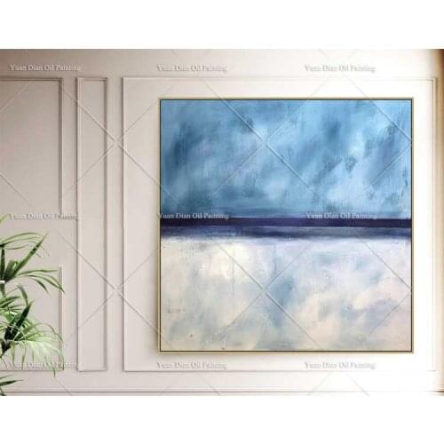 Cut Off Sea Sky Large Handpainted Abstract Landscape Oil Painting On Canvas Wall Art Wall Pictures For Living Room Home Decor