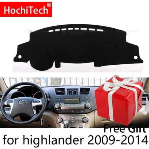 For Toyota Highlander 2009-2014 Right and Left Hand Drive Car Dashboard Covers Mat Shade Cushion Pad Carpets Accessories