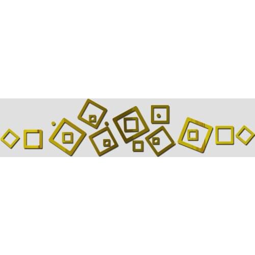 Top sale wall stickers Furniture living room modern home decoration diy acrylic mirror sticker square pattern