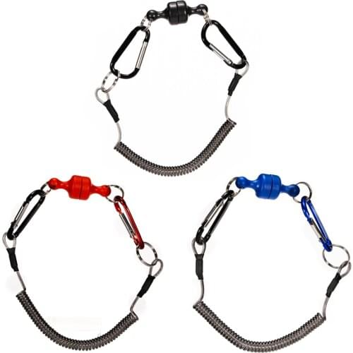 Magnetic Net Release Net Keeper with Lanyard Carabiners Fishing Tackle for Fly Fishing