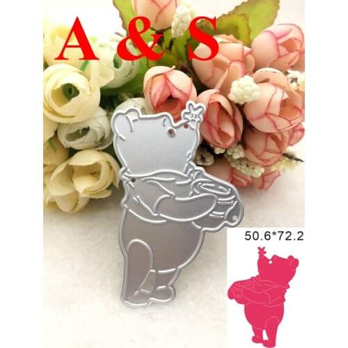 Q117 METAL CUTTING DIES Happy Bear Star Scrapbook card invitation paper craft party decor embossing stencil cutter