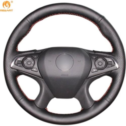 Mewant for Buick Lacrosse 2016 Black Micro Fiber Artificial Leather Car Steering Wheel Cover Accessories