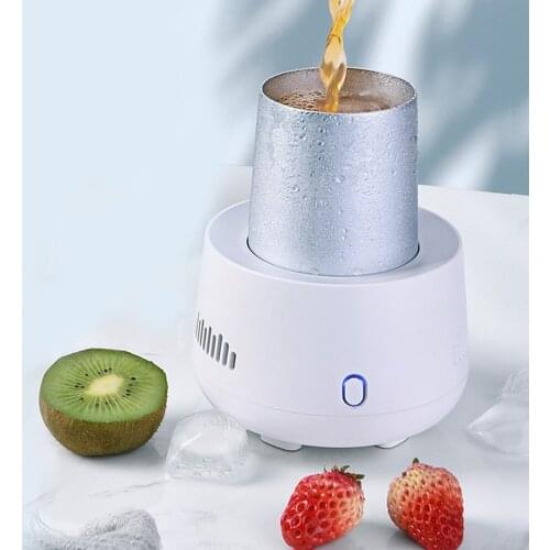 Mini Car Refrigerator Quick Cooling Cup Home Office Cold Drink Machine Car Mug Cup Aluminium Cooler Auto Mini Refrigerator USB