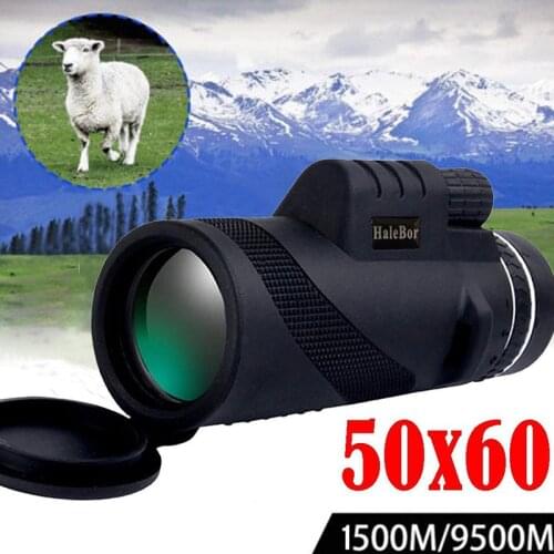 Outdoor Professional Telescope High Power 50X60 HD Monocular Telescope Shimmer Night Vision Hiking Wide View with Closer #A