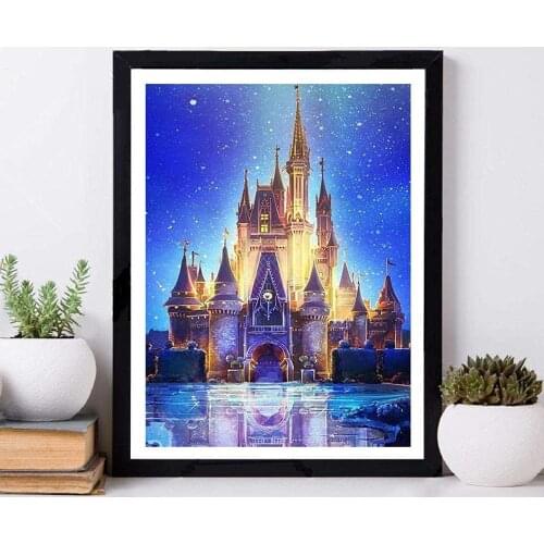 Diamond Painting Kits for Adults Kids DIY Round Full Drill 5D Diamond Art Castle Embroidery Pictures for Home Wall Decor