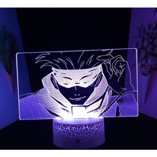 Wear Eye Cloth Smiling 3DLamp Man Animation Peripherals Visual Illusion White Cracked Base Acrylic Light Guide PlateTouch Switch