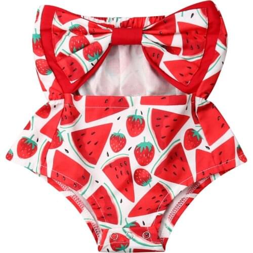 New Arrivels Baby Girl Watermelon Tube Top Romper Newborn Jumpsuit Outfits Summer Clothes