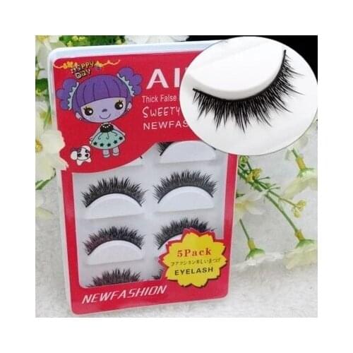 5 Pairs Beauty Makeup Mini Half Corner Black False Eyelashes Natural Eye Lashes Cosmetics