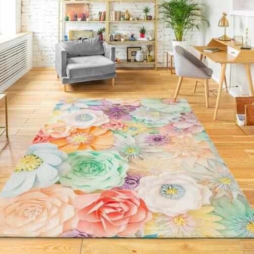 Simple Rectangle Rug, Decorative Floor Mat, Living Room Carpet, Floor Mat Home Decor, Housewarming Gifts, Roses Carpet