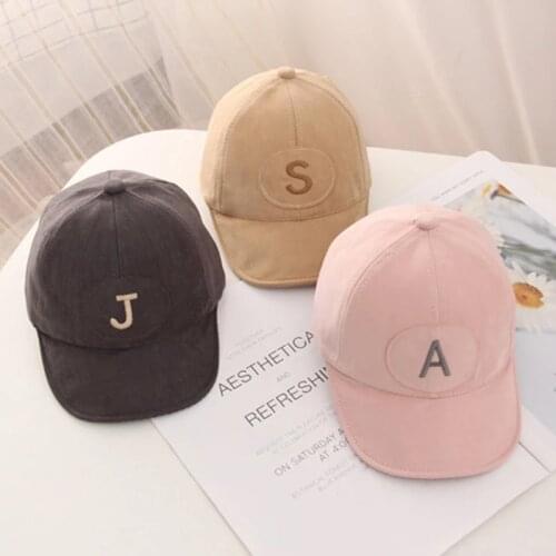 Adjustable Baseball Caps Spring Summer Soft Cotton Babys Letter Cap Hats Baby Kids Girl BoyChildren Sun Hat Handsome Cap For Boy