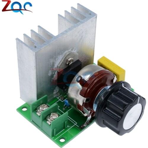 Hot AC 220V 4000W Adjustable Motor Speed Controller Electronic Volt Voltage Regulator SCR Dimmer Module