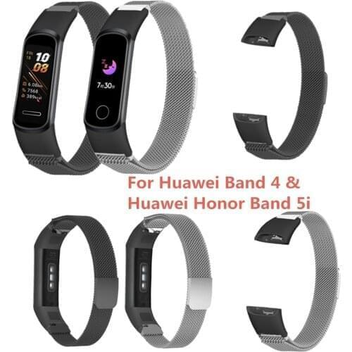Smart Bracelet Strap for Huawei Band 4 Stainless Metal Watchbands Replacement Wrist Strap for Honor 5i