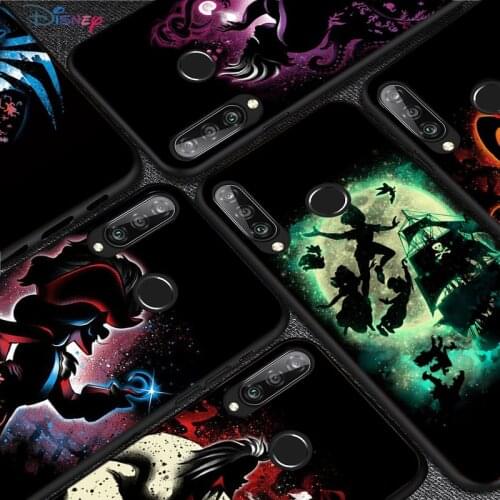Villain Disney Princess Silicone Cover For Huawei P50 P40 P30 P20 Pro P10 P9 F8 Lite E Plus 2016 5G Black TPU Phone Case