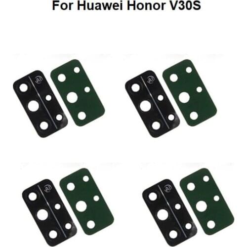 New Back Camera Glass For Huawei Honor V30S Rear Camera Lens Glass For Housing With Sticker Adhesive Glue High Quality