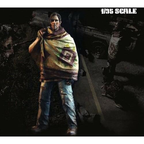 Unassambled 1/35 stand ancient warrior man Resin figure miniature model kits Unpainted