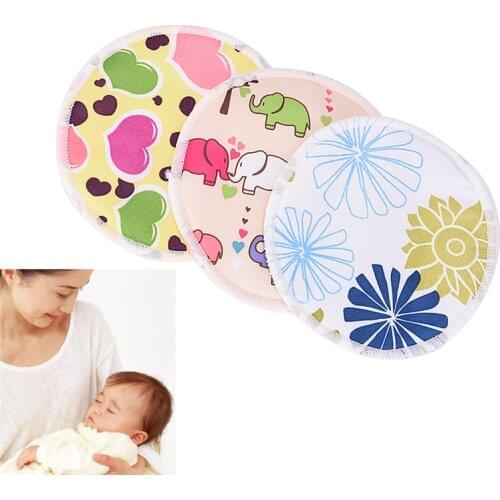 1PCS Random Color Bamboo Nursing Pads Breast Pad For Mum Washable Waterproof Feeding Pad Bamboo Reusable Pads