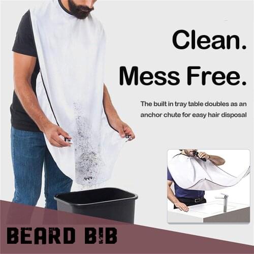 Waterproof Hair Shave Beard Catcher Cloth Household Cleaning Protector Apron Man Bathroom Male Beard Haircut Razor Holder H20123