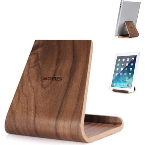 High Quality Wood Anti-Slip Universal Phone Tablet Stand Holder for iPhone iPad Samsung Original Wood Mobile Phone Stand