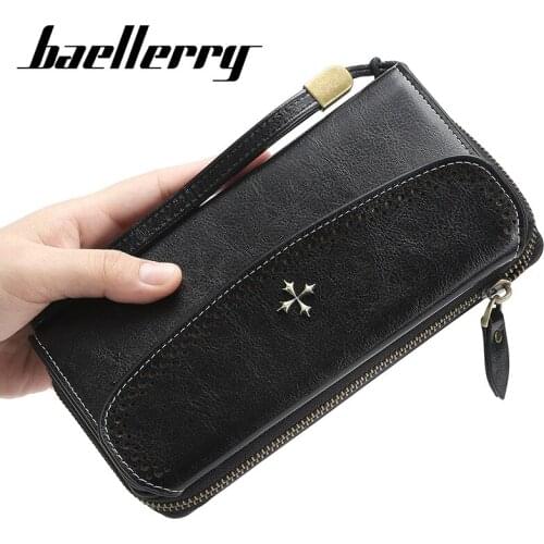 Leather Wallet Ladies Hollow Long Zipper Clutch Bag 2020 Creative of the Multi-function Mobile Phone Bag