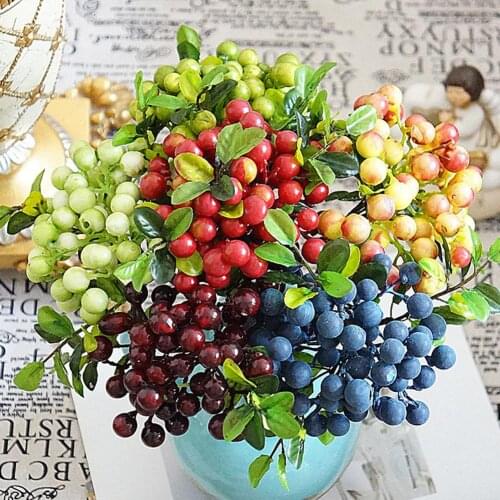 1 Branch Artificial Fruit Berry DIY Wedding Party Home Hotel Cafe Garden Decor