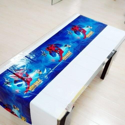 108cm*180cm Spiderman Party Supplies Table Cloth For Kids Disposable Tablecloth Favor Superhero Birthday Festival Decoration