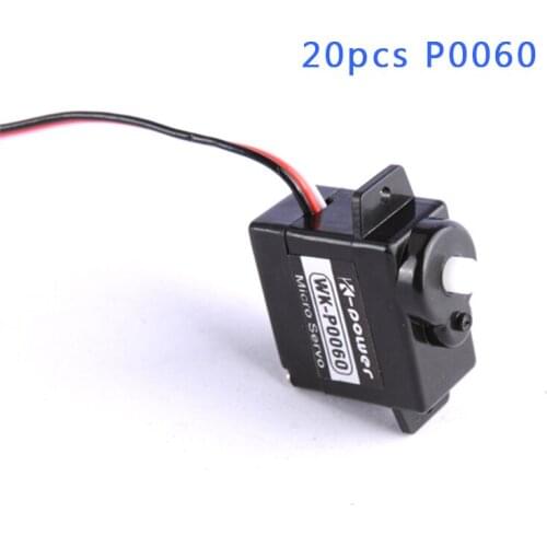 20PCS K-power P0060 6G 1.2KG/0.09Sec Plastic Gear Coreless Motor servo Mini/Micro Analog servo for RC Airplane Helicopter