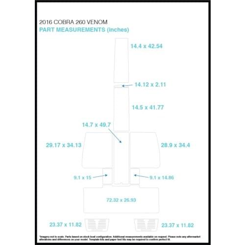 2016 Cobra 260 Venom Swim Step & Cockpit Pad Boat EVA Teak Decking 1/4" 6mm