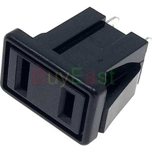 Lot 5 - US 2 Pin Plug Panel Mount DIY Repair Industrial Inlet Power Socket Max AC125V 15A
