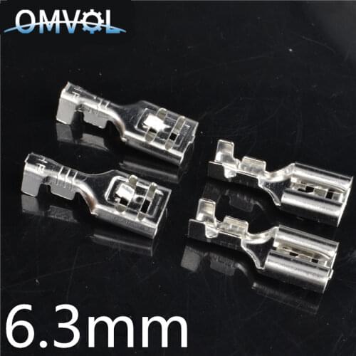 50PCS 6.3mm Crimp Terminal Connector