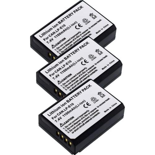 Battery(3-Pack) for Canon EOS Rebel T6 /EOS Kiss X70 /EOS 4000D /EOS Kiss X80