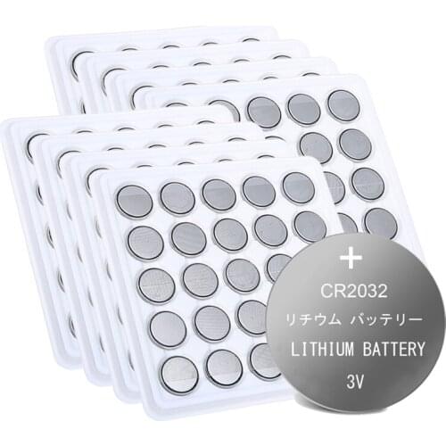 200PCS 2032 new battery CR2032 BR2032 3v button cell coin batteries CR 2032 ECR2032 DL2032 For Toys Watches computer