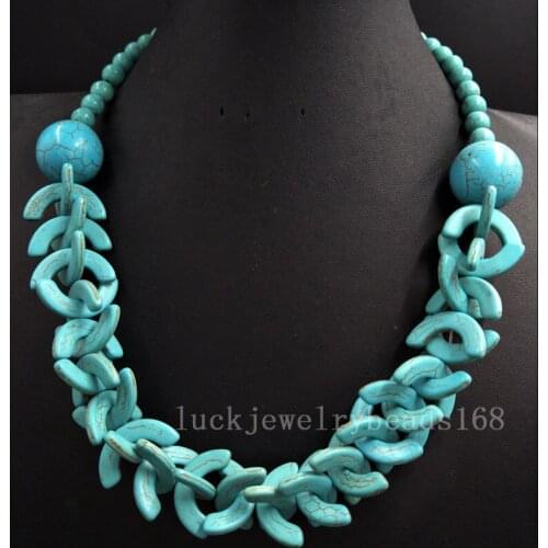 Free Shipping Fashion Jewelry Howlite Heart Art Beads Necklace 20.5" FG8052