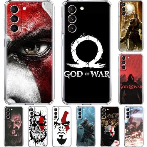 Clear Soft Case For Samsung Galaxy S20 FE S21 Ultra S10 Plus S10e S9 S8 Note 20 10 Lite 9 Phone Cover Funda God Of War Housing