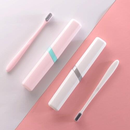 Portable Toothbrush Case Cover with Toothbrush Plastic Toothpaste Storage Box Organizer Holder Bathroom Accessories Travel