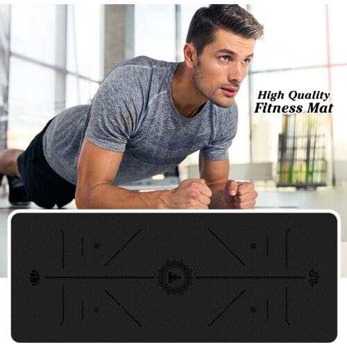 Men Gym Fitness Mat Non Slip Pilates Yoga For Beginner Environmental Gymnastics Mats 1830X600X6 mm Home Exercises Gym Sport Pad
