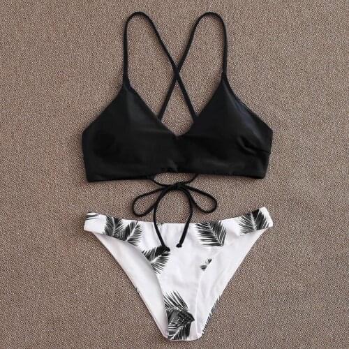 Women Floral Random Print Bikini Set Push-Up Swimsuit Beachwear Padded Swimwear Brazilian Biquini Female Summer Beachwear