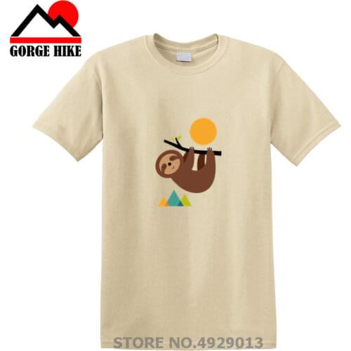 Comic Sloth Mens T Shirt Keep calm and live slow t-shirt men vestidos 2019 new summer spring man harajuku shirt top hipster tee