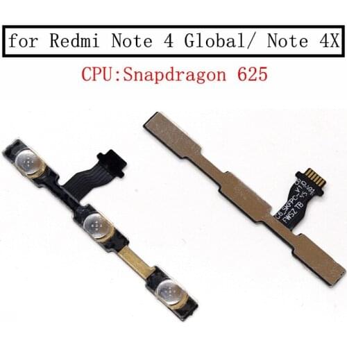 For Xiaomi Redmi Note 4 Global/ Note 4X 3GB 4GB Power Volume Side Key Button Flex Cable ON OFF Switch Flex Cable Repair Parts