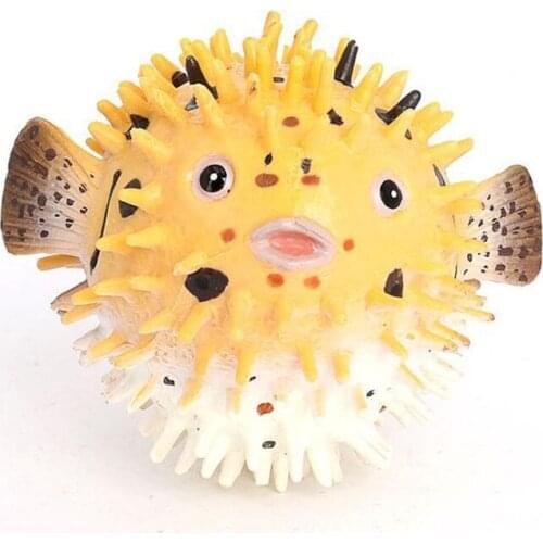 Simulation Animal Model Figure Kids Toys Solid Pufferfish Cognitive Ornaments Porcupine Fish Gifts For Children