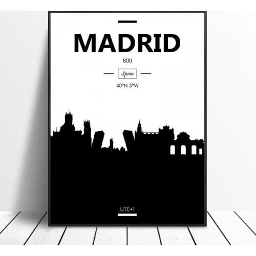 Madrid Canvas Painting Wall Art Pictures Prints Home Decor Wall Poster Decoration for living Room