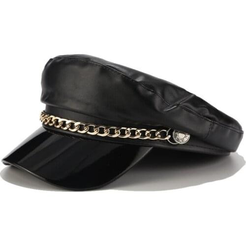 Hats for Women Cap Female Wild Solid Color Navy Cap Beret British Retro Fashion Painter Hat Berets